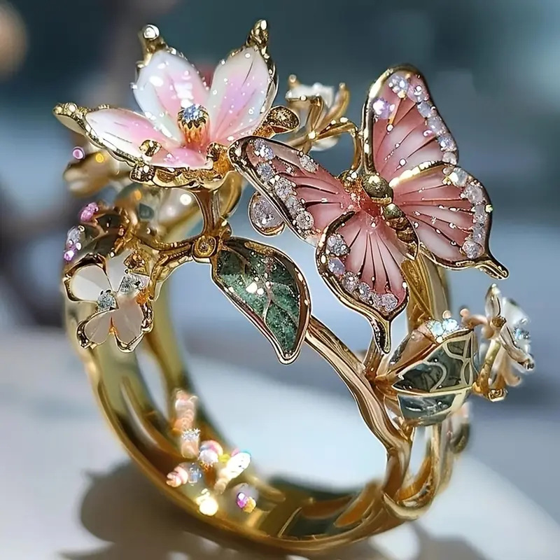 花蝶開口戒指